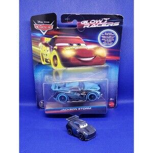 Disney /Pixar /Mattel /Die-cast Cars Jackson Storm Glow  Vehicle And Mini Racer.